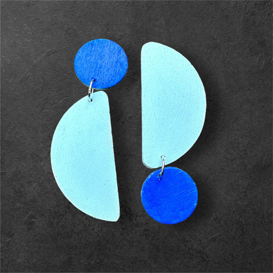 Chic Cobalt & Light Blue Earrings