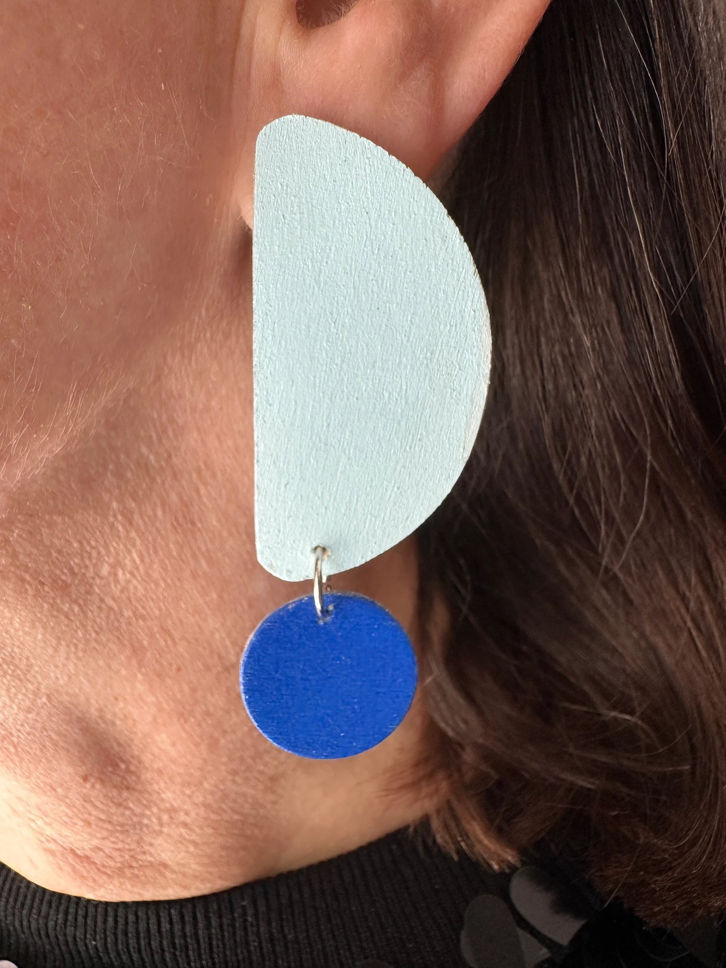 Chic Cobalt & Light Blue Earrings