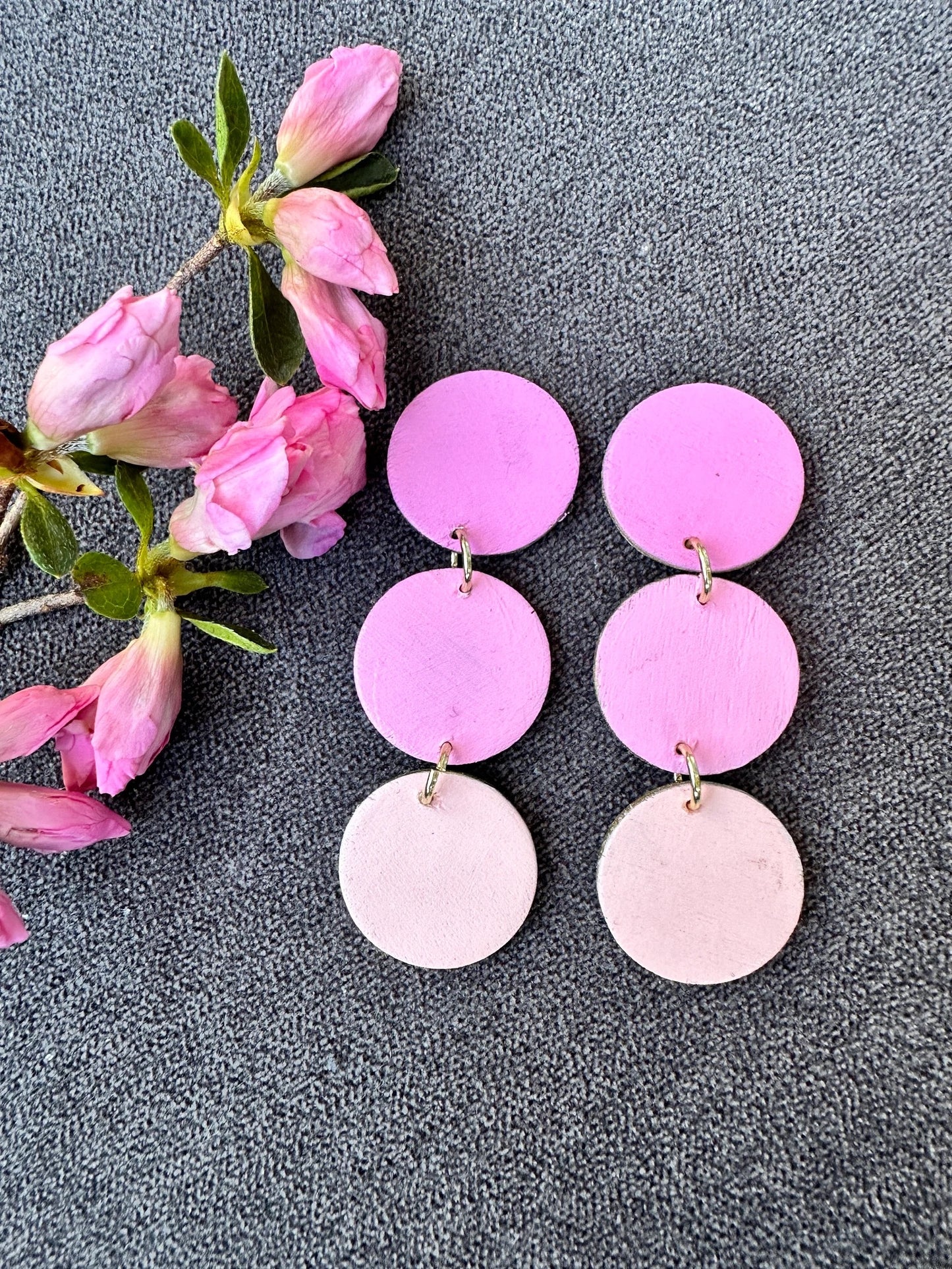 Chic Pink Ombre Earrings