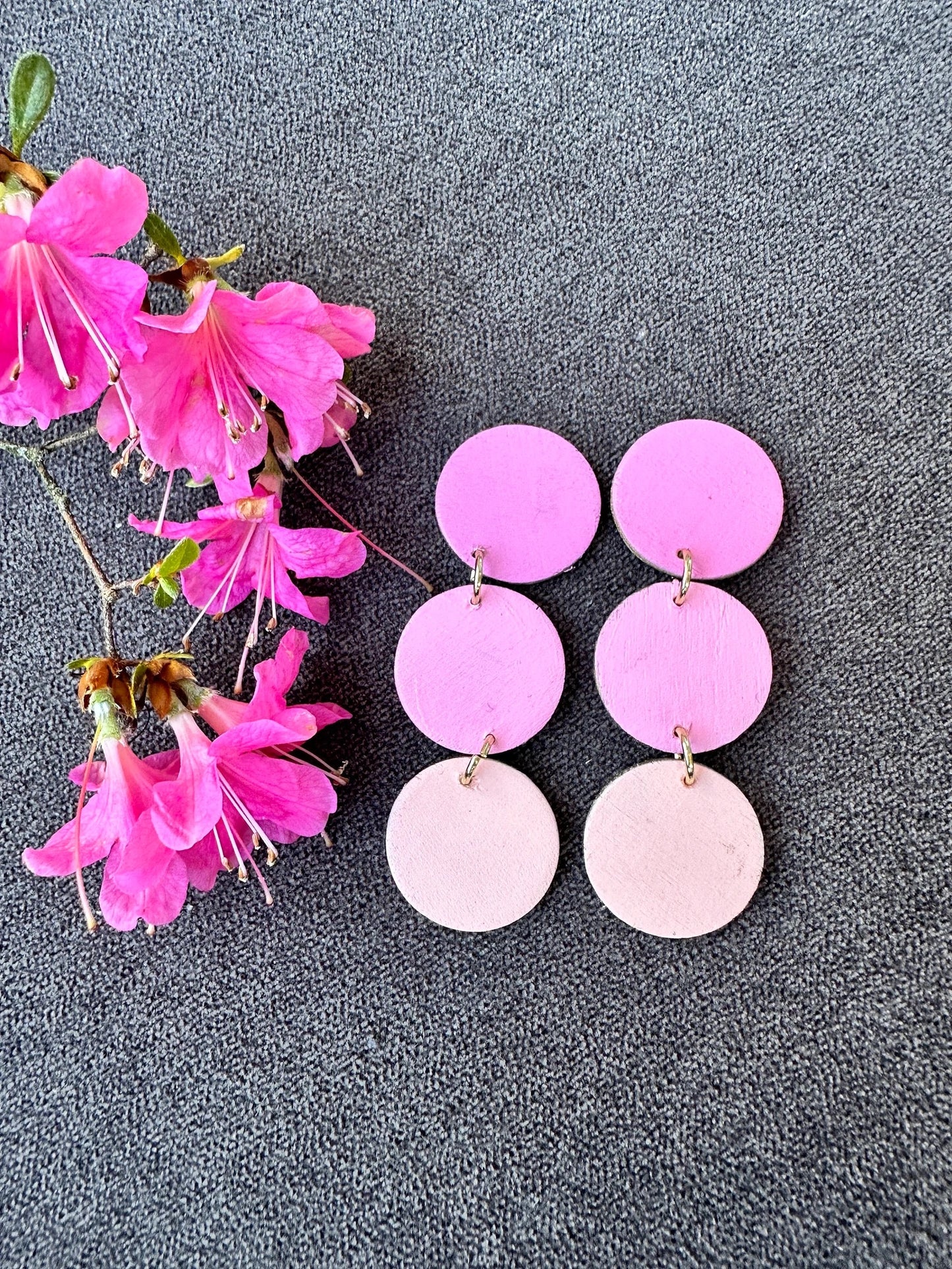 Chic Pink Ombre Earrings